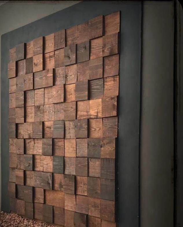 Muro decorativo de madera